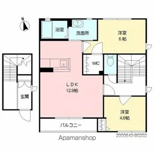 ラ・ルース若宮B【2階】の間取り