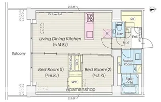 シャトレ信濃町【5階】の間取り