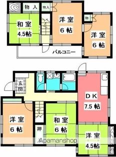 愛媛県松山市北斎院町【一戸建】の間取り
