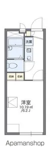 レオパレスKAMISAWA【201号室】の間取り