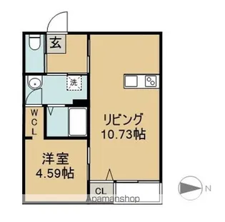 NANA B棟【1階】の間取り