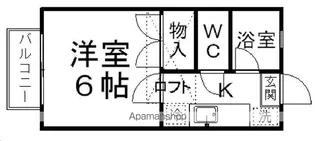 ハイツカタヒラ【201号室】の間取り
