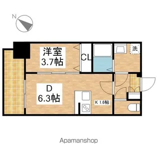 メイクスWアート上前津Ⅴ【301号室号室】の間取り