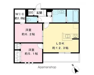フィカーサ柏の葉【103号室号室】の間取り