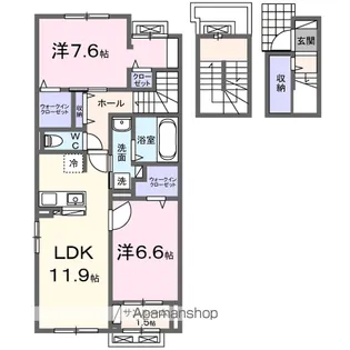 琴福【3階】の間取り