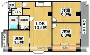 マイネハイマート深井【401号室】の間取り