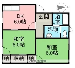 愛媛県新居浜市中西町【アパート】の間取り