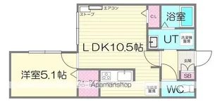 G EAST(ジーイースト)【301.号室】の間取り