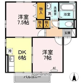 リビングタウン北土居 E棟【2階】の間取り