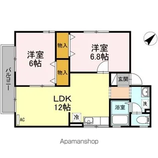 グランドール 姫原【2階】の間取り