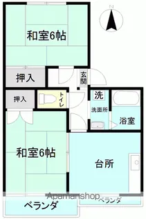 行屋前ハイツ【102号室】の間取り