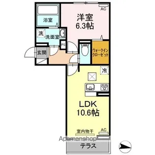 フレッチェ・ボスコV【1階】の間取り