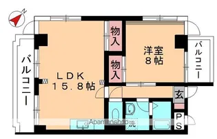 エール高品【301号室】の間取り