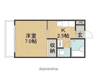 コーポウィステリア【208号室】の間取り