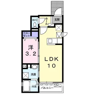 カーサ コルディアーレ A【1階】の間取り