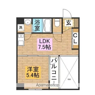 ハイネスセンターコート【506号室】の間取り
