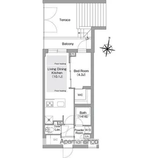東京都中野区上高田1丁目【マンション】の間取り