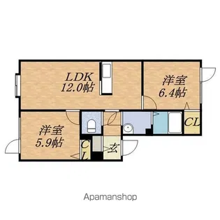 シャーメゾン千歳【2階】の間取り