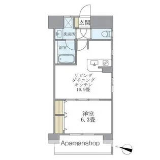 ラキャリラット日本橋【4階】の間取り