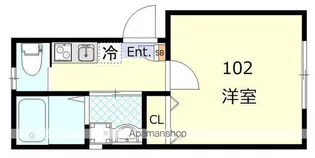東京都葛飾区東四つ木3丁目【アパート】の間取り