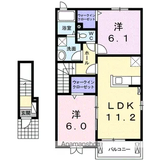 グランソレイユ【2階】の間取り