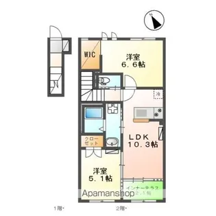 アルビア ULBEA【2階】の間取り