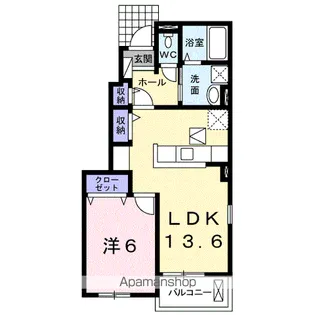 グリーングラス【1階】の間取り