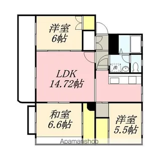 テレパレス山鼻19条【3階】の間取り