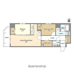 グランエール森下WEST【4階】の間取り