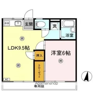 コーポ関【1階】の間取り