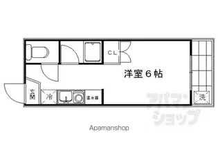 パープルバンブー【203号室】の間取り
