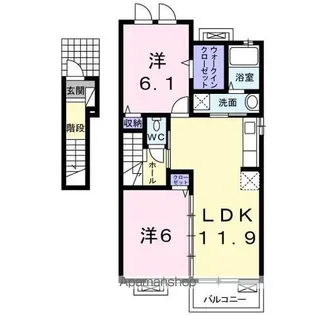 ディエス・リーオ【2階】の間取り