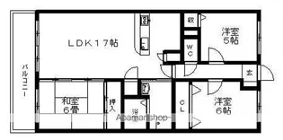 ラピスラズリ梅森坂【6階】の間取り