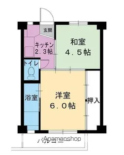 ビレッジハウス上田2号棟【110号室】の間取り