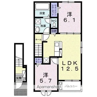 アザレアT Ⅰ【2階】の間取り