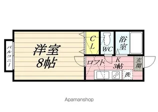 ホワイトキャッスル遠見塚12番館【2階】の間取り