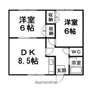 佐呂間ハイツ【102号室】の間取り