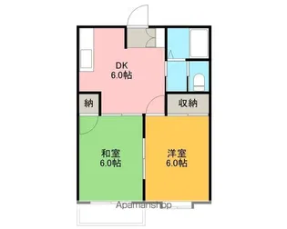 東府屋ハイツ【1階】の間取り