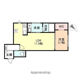 NEO SQUARE Ⅶ【203号室】の間取り