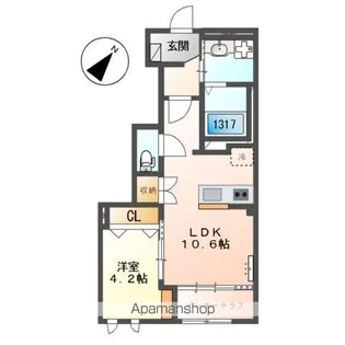ダイアンサスⅢ【1階】の間取り