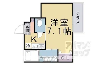 グランディール御所北【308号室】の間取り