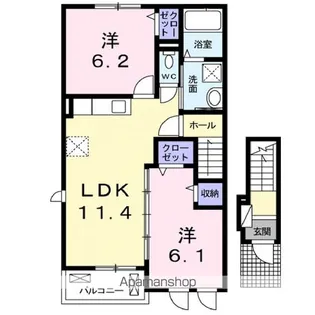 ラフレシールE【2階】の間取り