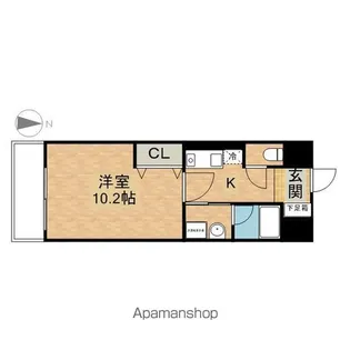 ヒルズ新栄2号館【6階】の間取り