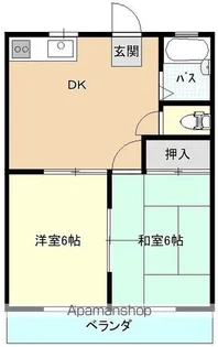 サンライフ浜Ⅰ【206号室】の間取り