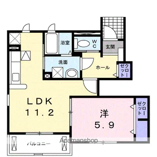 ブエナビスタ【1階】の間取り