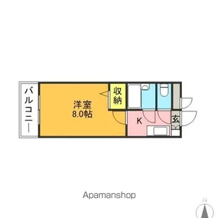 メゾン・ド・ルノン【402号室】の間取り