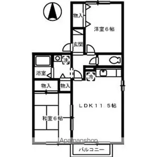サニーコート光【2階】の間取り