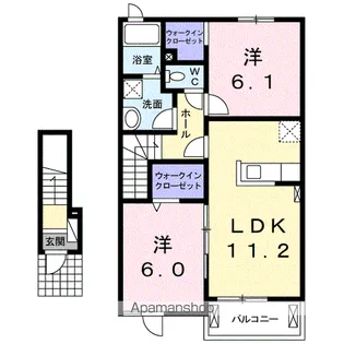 ヴィラ殿山【2階】の間取り