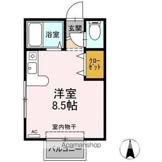 コーポ青野【1階】の間取り