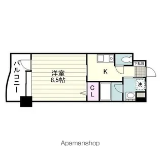 ガーデンプレイス上荒田【406号室】の間取り